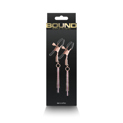 Bound Nipple Clamps D3 – Rose Gold Nipple Clamps with Silicone Tips