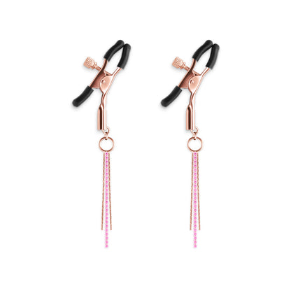 Bound Nipple Clamps D3 – Rose Gold Nipple Clamps with Silicone Tips