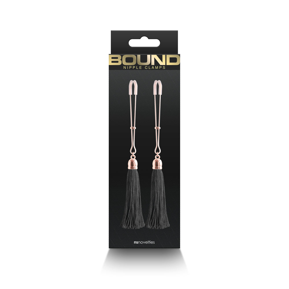 Bound Nipple Clamps T1 – Black – Nickel-Free Metal with Silicone Tips