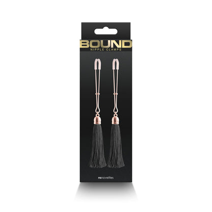 Bound Nipple Clamps T1 – Black – Nickel-Free Metal with Silicone Tips