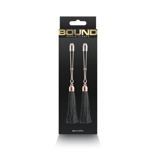 Bound Nipple Clamps T1 – Black – Nickel-Free Metal with Silicone Tips