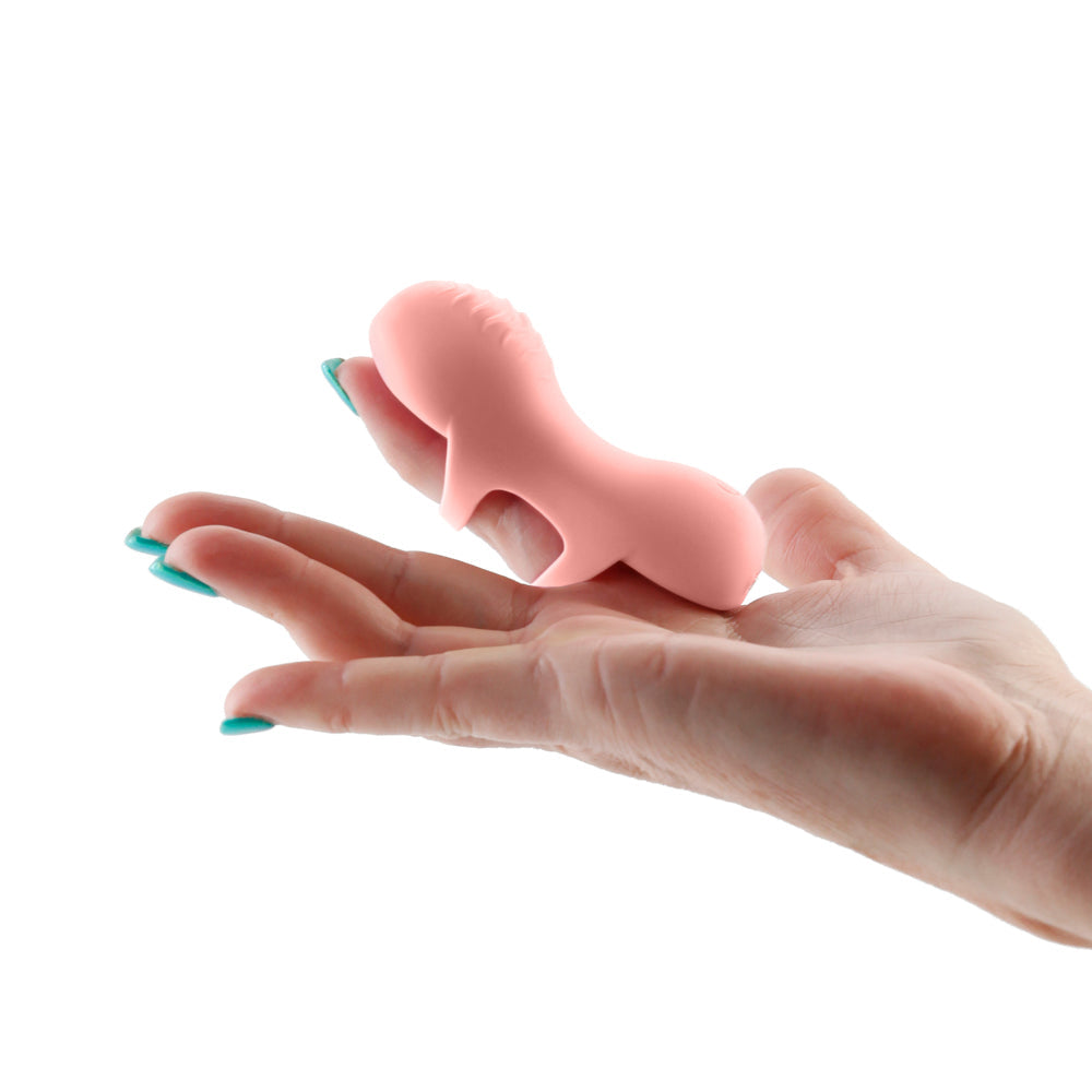 NS Novelties Desire Fingerella Peach – Silicone Finger Massager with 3 Speeds