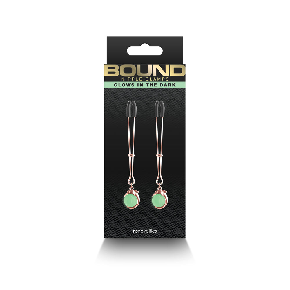 Bound Nipple Clamps G1 – Rose Gold – Nickel-Free Metal with Silicone Tips