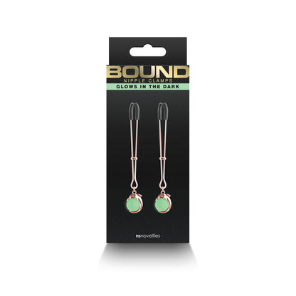 Bound Nipple Clamps G1 – Rose Gold – Nickel-Free Metal with Silicone Tips