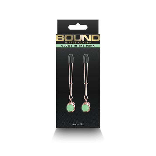 Bound Nipple Clamps G1 – Rose Gold – Nickel-Free Metal with Silicone Tips