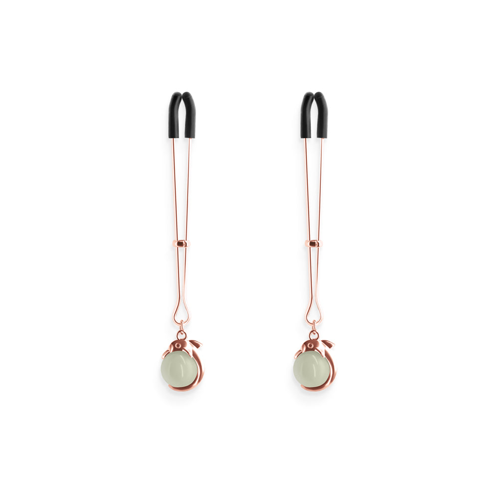 Bound Nipple Clamps G1 – Rose Gold – Nickel-Free Metal with Silicone Tips