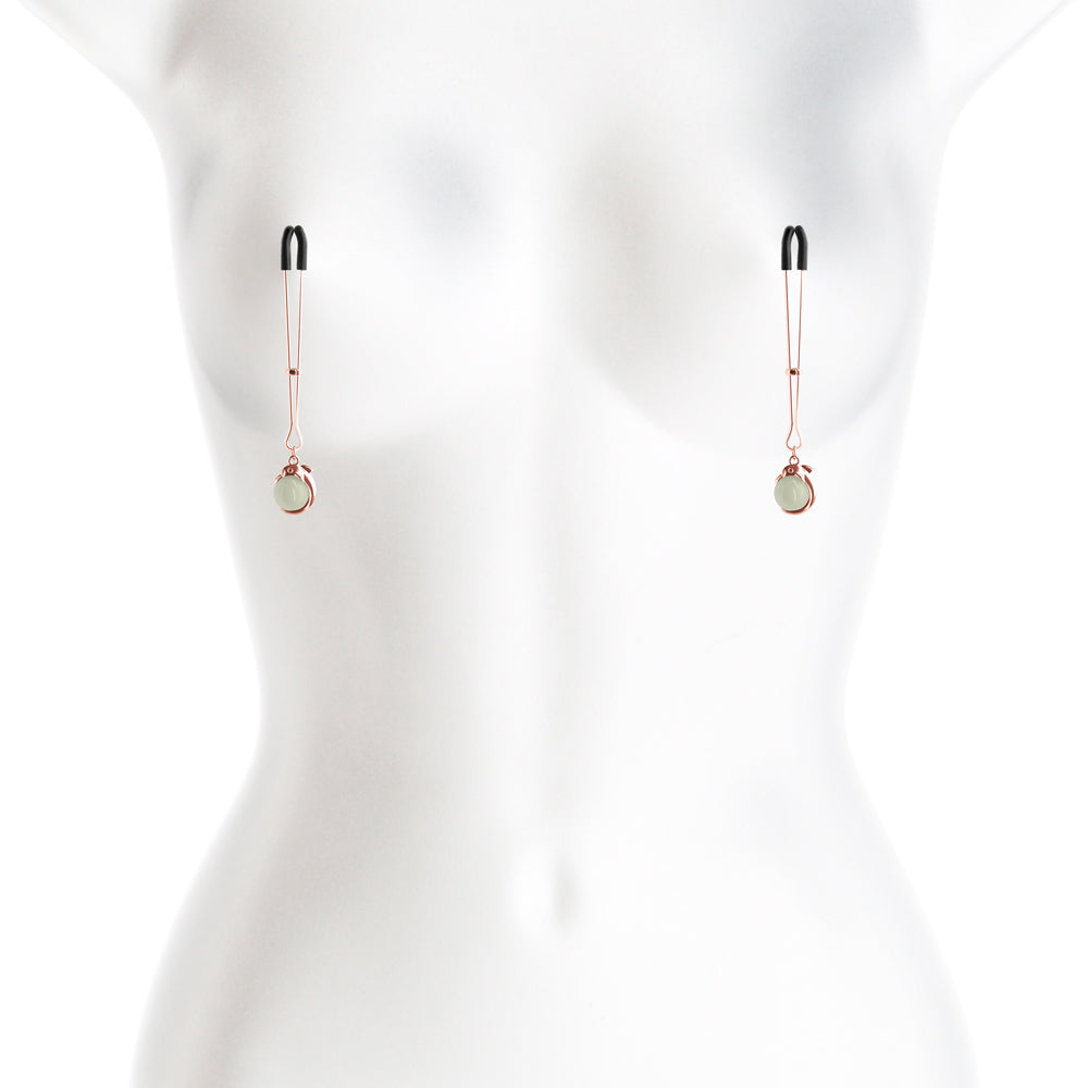 Bound Nipple Clamps G1 – Rose Gold – Nickel-Free Metal with Silicone Tips