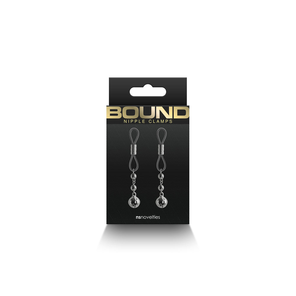 Bound Nipple Clamps D1 Gunmetal – Adjustable Metal Clamps with Silicone Tips