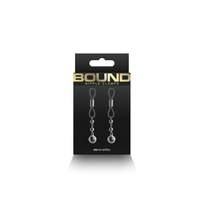 Bound Nipple Clamps D1 Gunmetal – Adjustable Metal Clamps with Silicone Tips