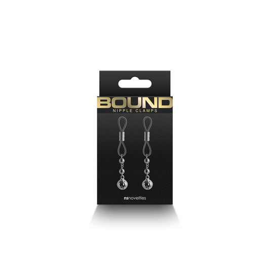 Bound Nipple Clamps D1 Gunmetal – Adjustable Metal Clamps with Silicone Tips