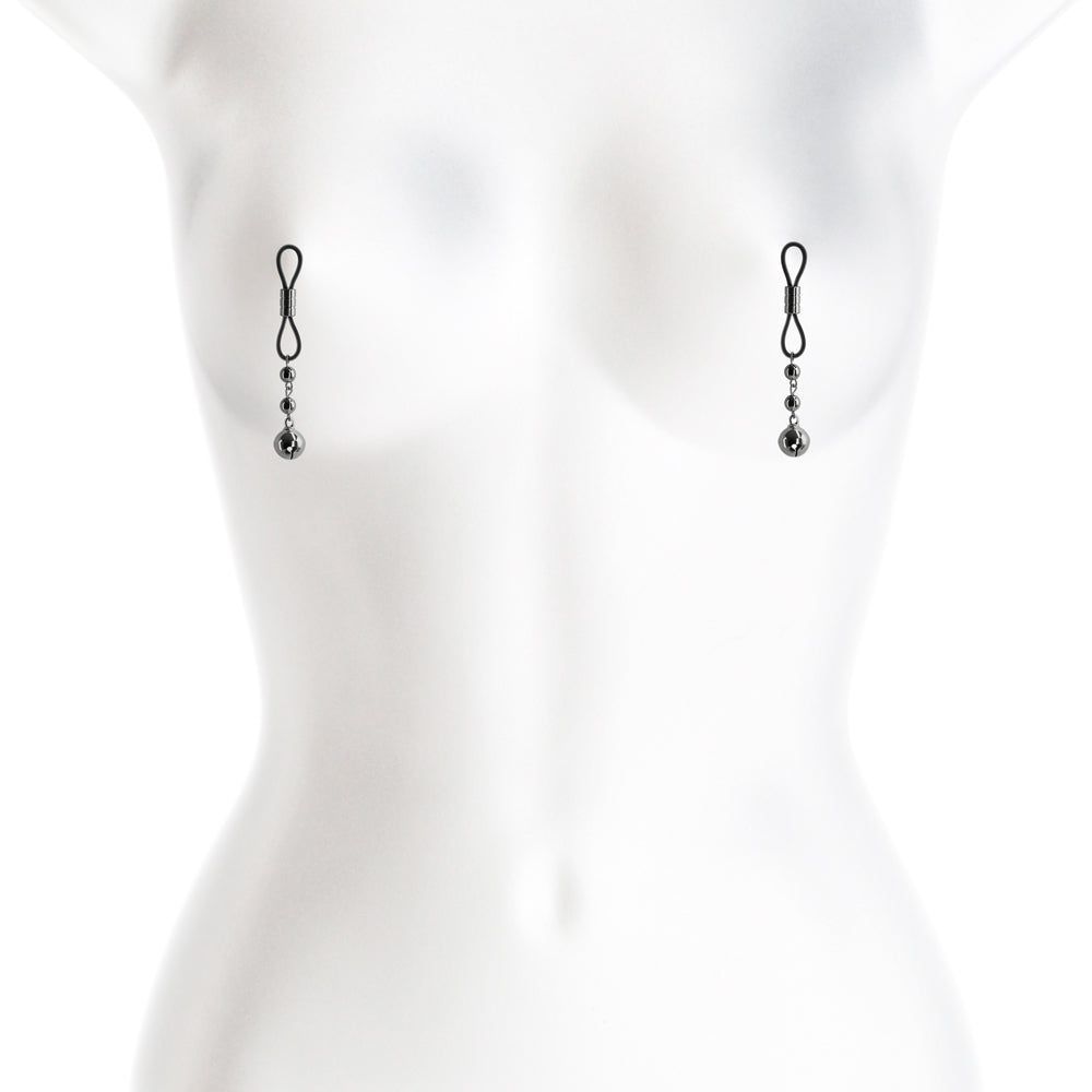 Bound Nipple Clamps D1 Gunmetal – Adjustable Metal Clamps with Silicone Tips