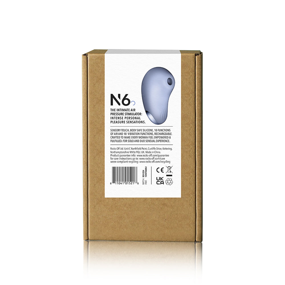 NIYA 6 Rechargeable Silicone Intimate Air Pressure Stimulator - Cornflower