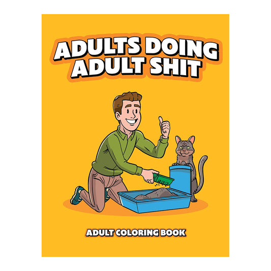 Wood Rocket Adults Doing Adult Shit Coloring Book – Multi-Color, 24 Pages