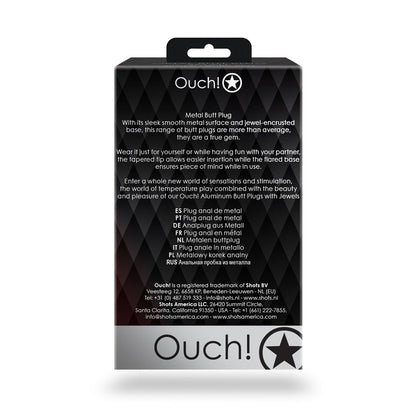 Ouch! Heart Gem Butt Plug Large – Gold/Ruby Red