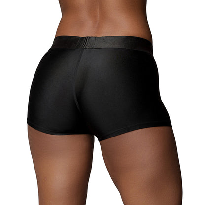 Ouch! Vibrating Strap-on Boxer – Black – M/L Size