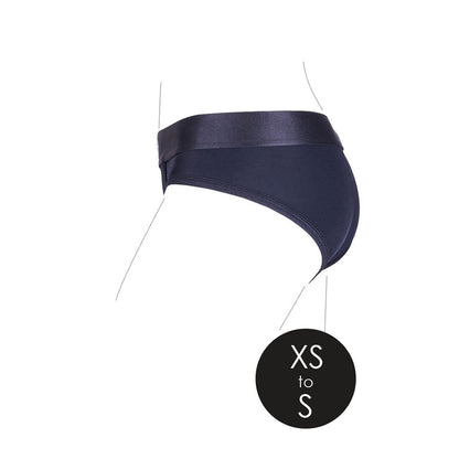 Ouch! Vibrating Strap-on High-cut Brief – Black – XS/S