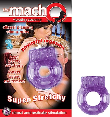 Nasstoys Macho Vibrating Cock Ring – Purple – 7 Functions