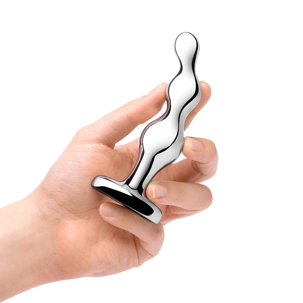 b-Vibe Stainless Steel Anal Beads – Prostate Massager – Silver