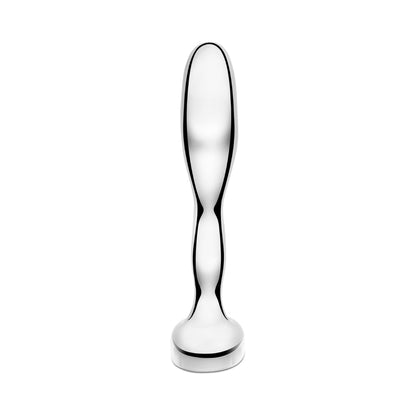 b-Vibe Stainless Steel Prostate Plug – Silver – Curved Prostate Stimulator