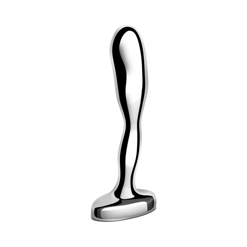 b-Vibe Stainless Steel Prostate Plug – Silver – Curved Prostate Stimulator