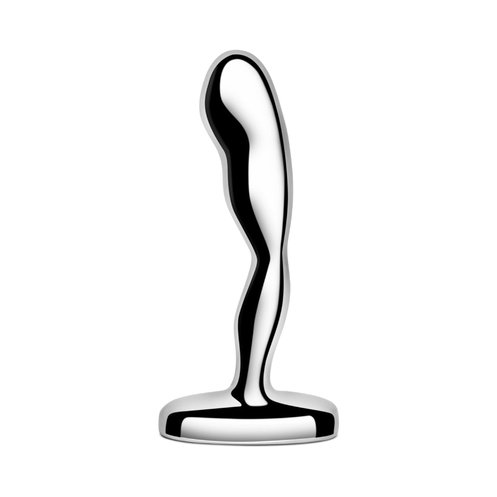 b-Vibe Stainless Steel Prostate Plug – Silver – Curved Prostate Stimulator