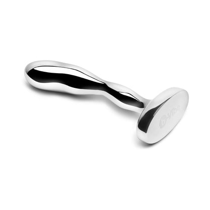 b-Vibe Stainless Steel Prostate Plug – Silver – Curved Prostate Stimulator