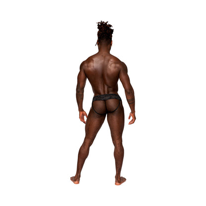 Male Power Sassy Lace Skirt Jock – Black – L/XL