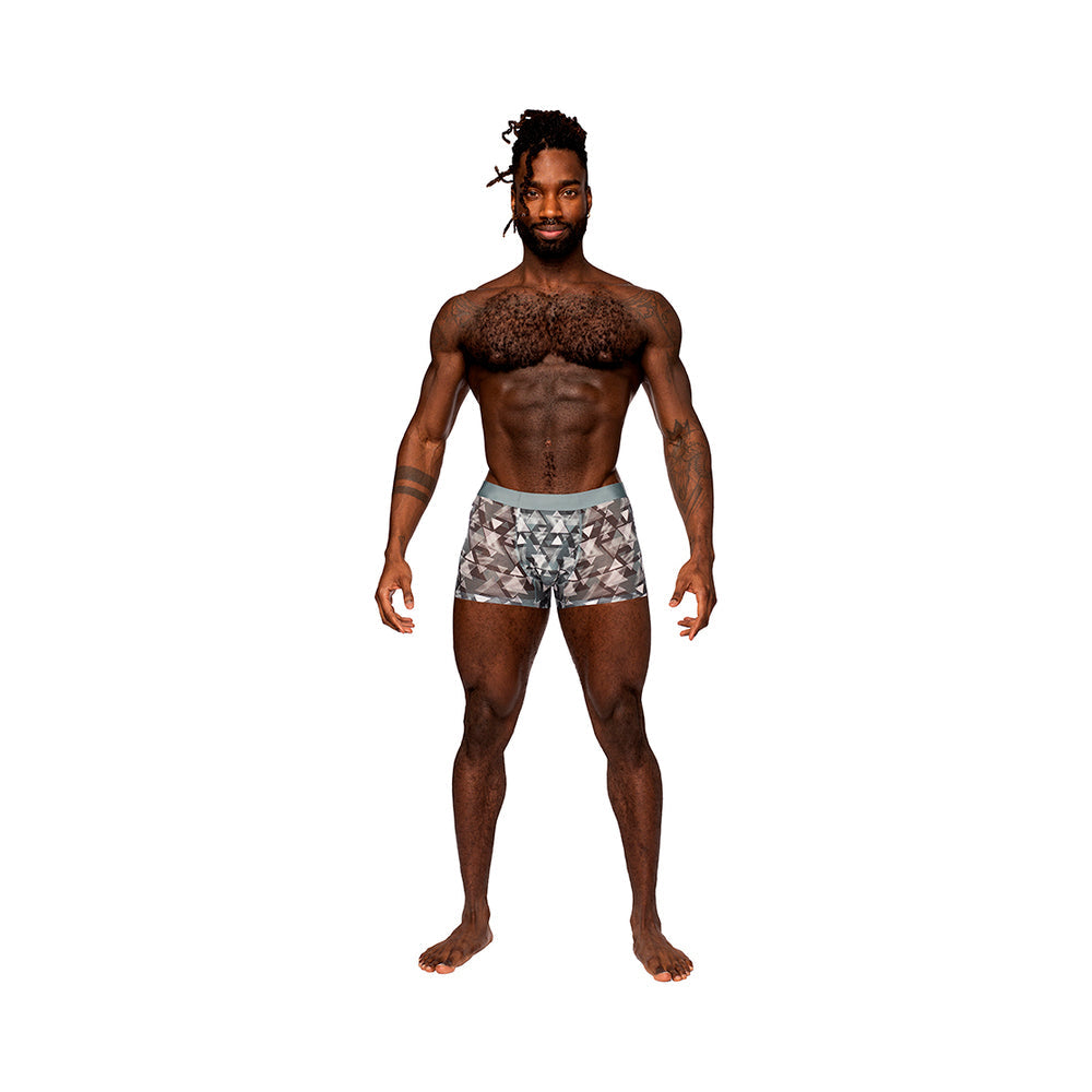Male Power Sheer Prints Seamless Sheer Short – Green – Size L