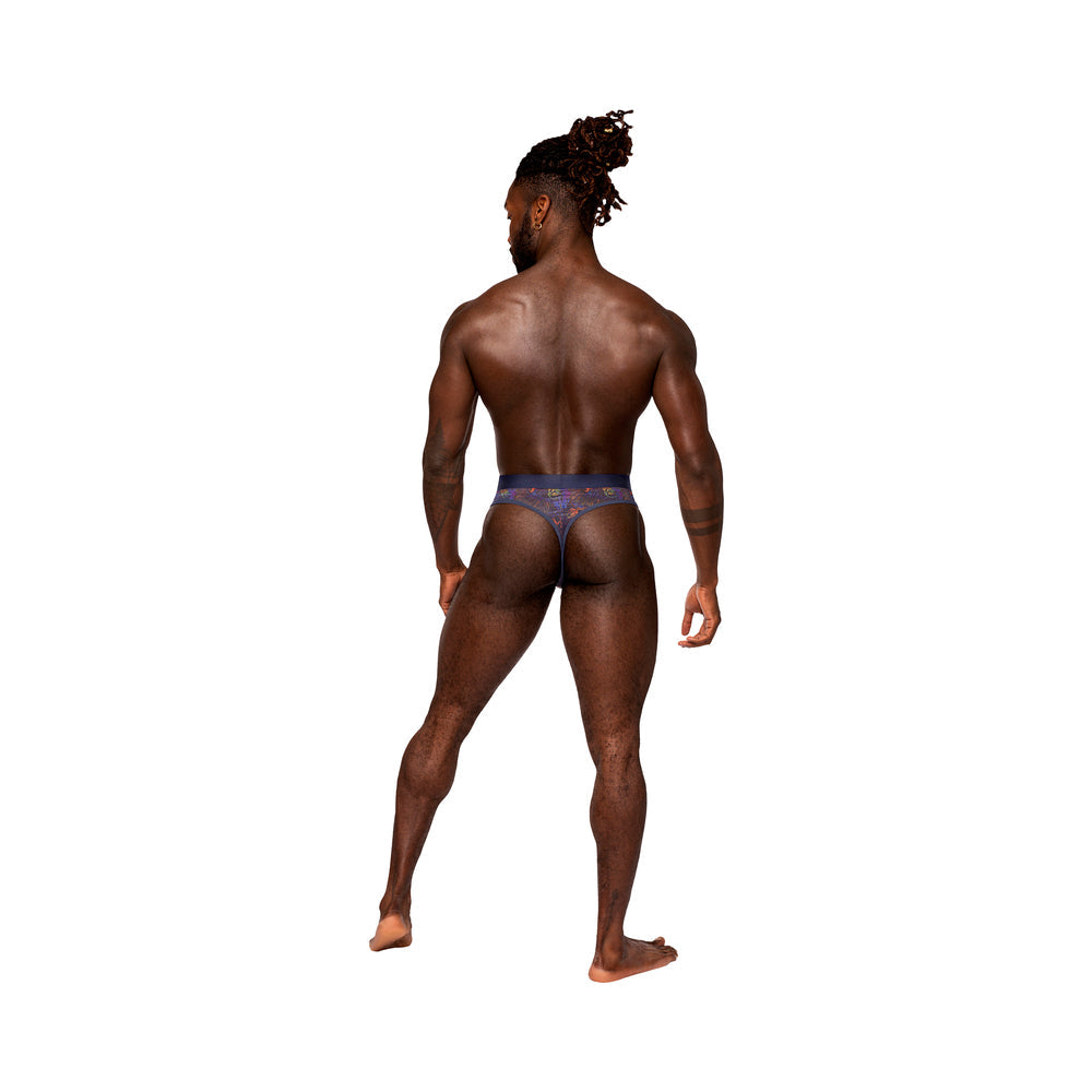 Male Power Sheer Prints Sheer Thong – Purple – S/M