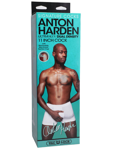 Doc Johnson Anton Harden 11 Inch Ultraskyn Cock with Removable Vac-U-Lock Suction Cup - Brown