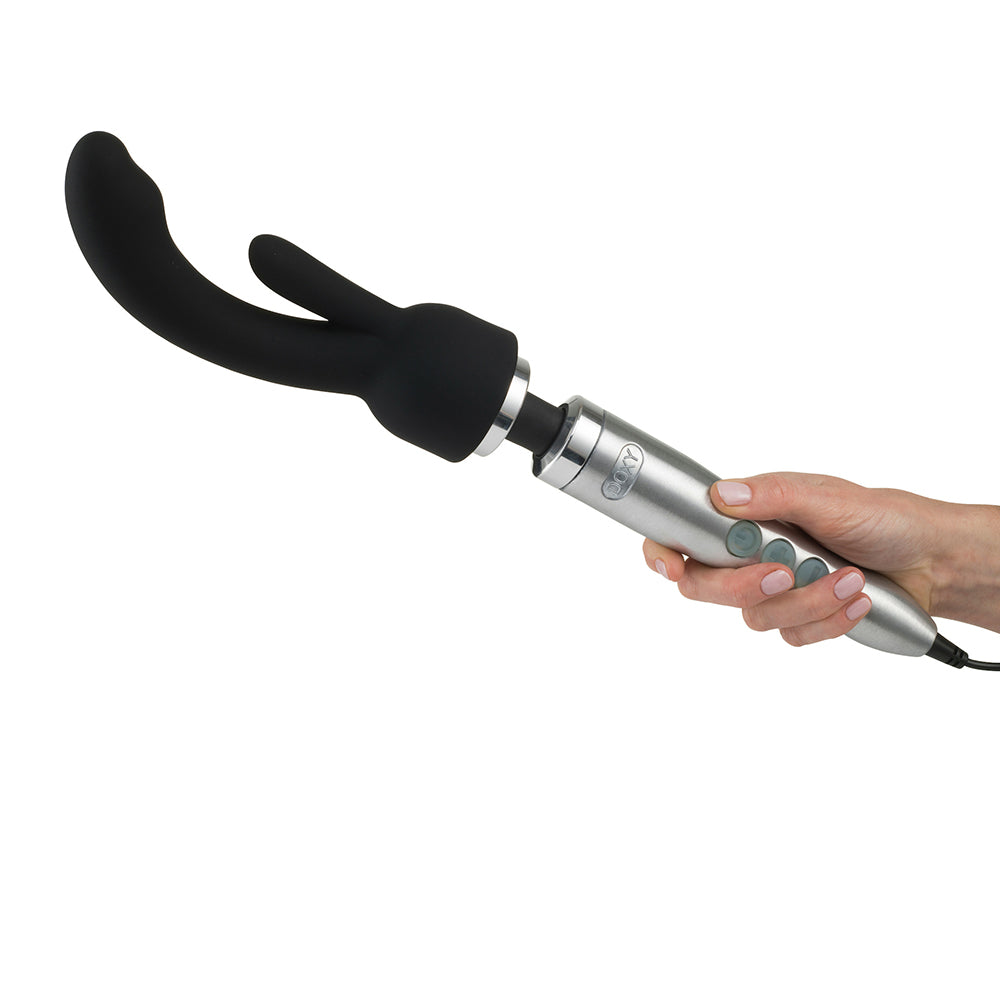 Doxy 3 Silicone Rabbit Wand Attachment - Black