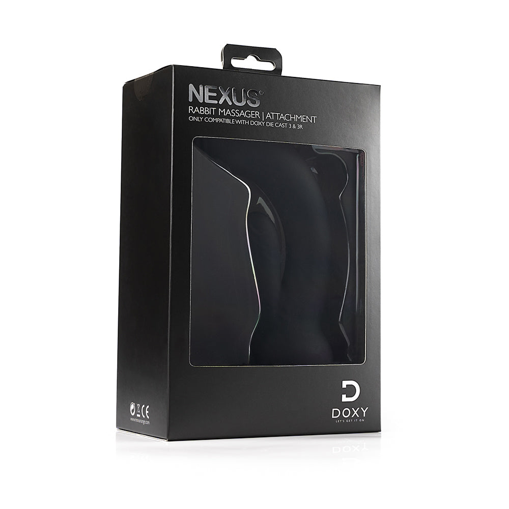 Doxy 3 Silicone Rabbit Wand Attachment - Black