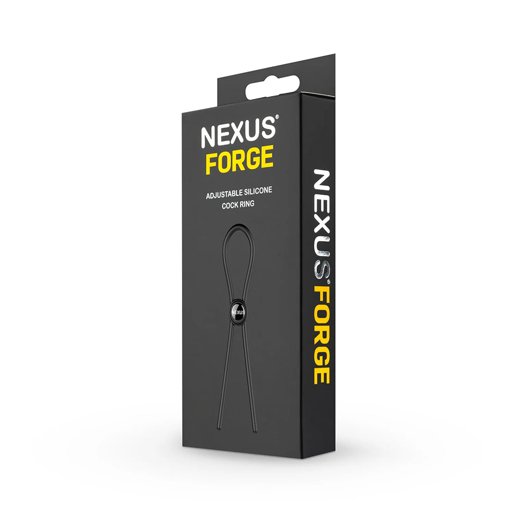 Nexus Forge Adjustable Silicone Lasso Cockring – Black