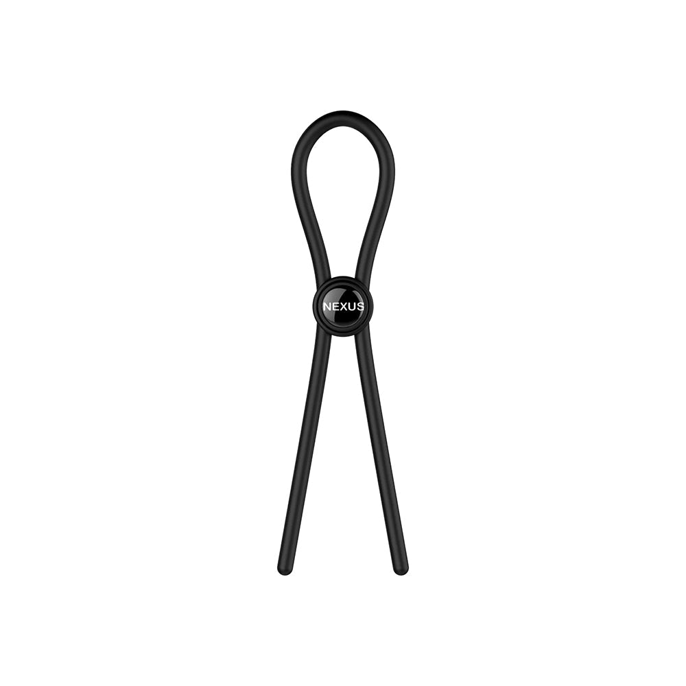 Nexus Forge Adjustable Silicone Lasso Cockring – Black