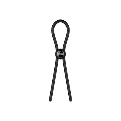 Nexus Forge Adjustable Silicone Lasso Cockring – Black