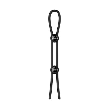 Nexus Forge Adjustable Silicone Cock and Ball Lasso Ring – Black