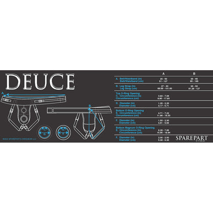 SpareParts Deuce Double Strap Harness - Black - Size A Regular