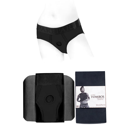 SpareParts Tomboi Nylon Briefs Harness – Black – Size M