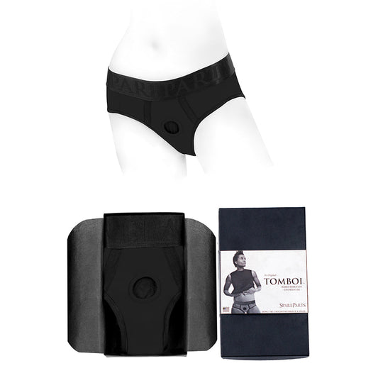 SpareParts Tomboi Nylon Briefs Harness – Black – Size XL