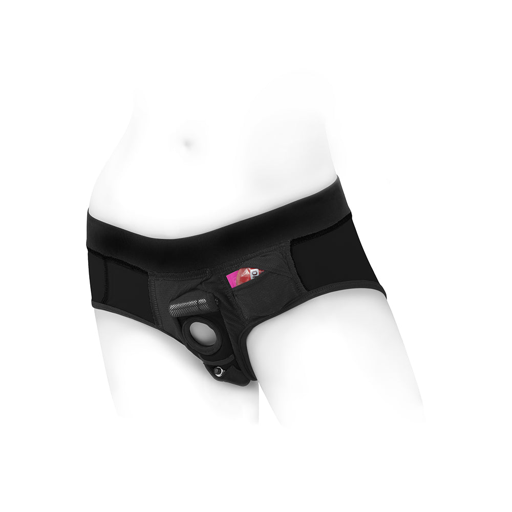 SpareParts Tomboi Nylon Briefs Harness – Black – Size XL