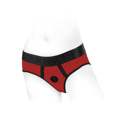 SpareParts Tomboi Nylon Briefs Harness – Red – Size XS