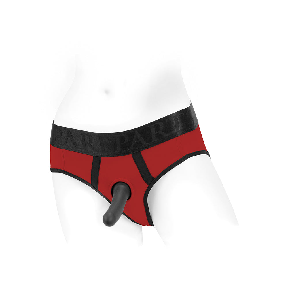 SpareParts Tomboi Nylon Briefs Harness – Red – Size XS