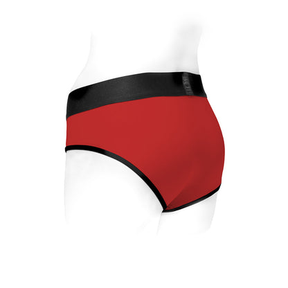 SpareParts Tomboi Nylon Briefs Harness – Red – Size 3XL