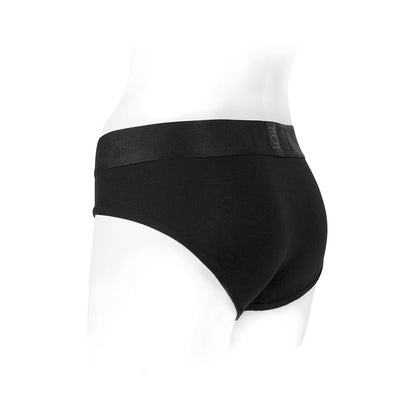 SpareParts Tomboi Rayon Briefs Harness - Black - Size 2XL