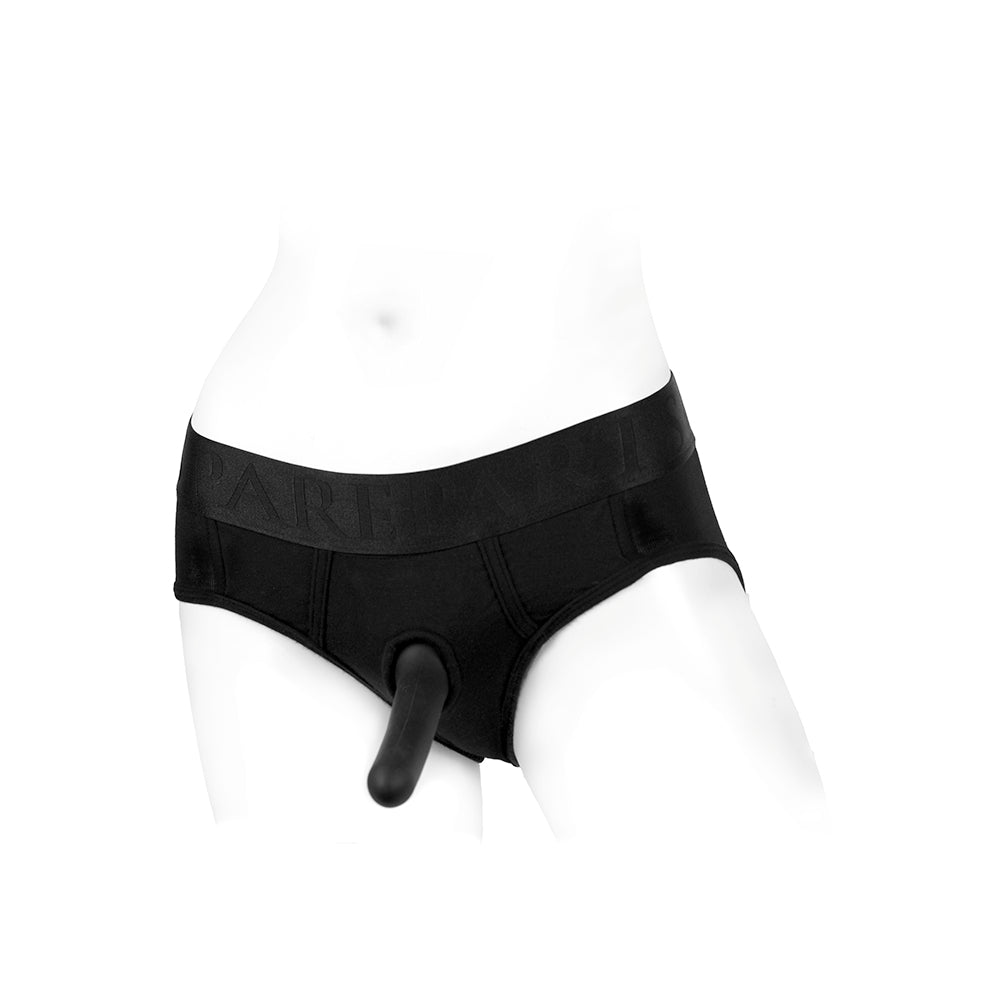 SpareParts Tomboi Rayon Briefs Harness - Black - Size 4XL
