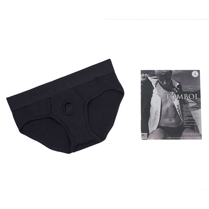 SpareParts Tomboi Rayon Briefs Harness - Black - Size 4XL