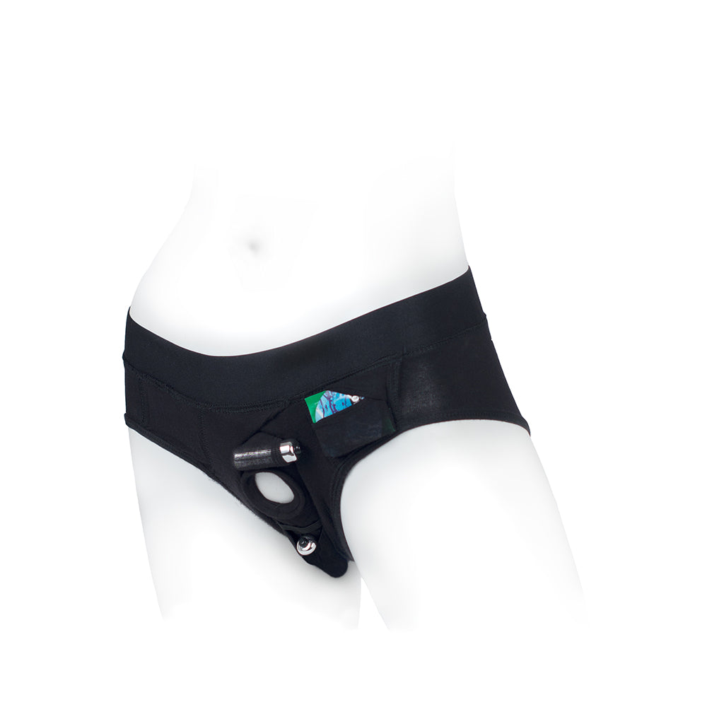 SpareParts Tomboi Rayon Briefs Harness – Black – Size 5XL
