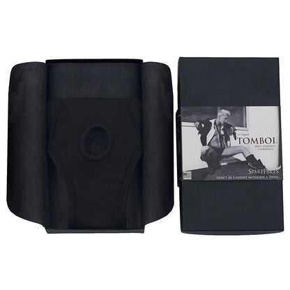 SpareParts Tomboi Rayon Briefs Harness – Black – Size 5XL