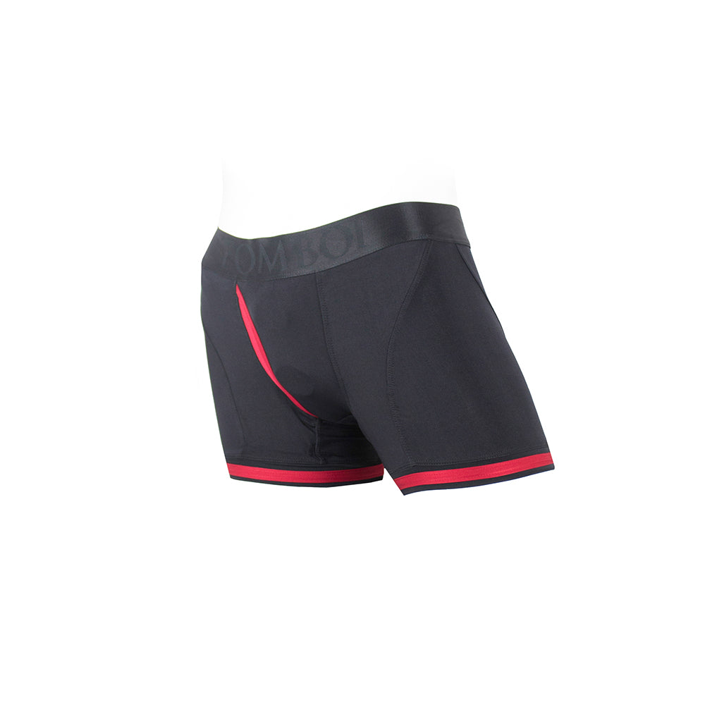 SpareParts Tomboii Nylon Boxer Briefs Harness – Black/Red, Size XL