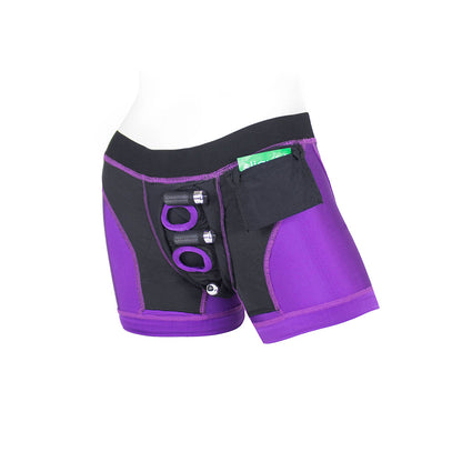 SpareParts Tomboii Nylon Boxer Briefs Harness – Purple – Size L
